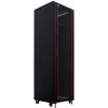 IT-BUDGET Ντουλάπα δικτύου 19 ιντσών SRK - 42U - 600x800 mm - Πόρτα γυαλιού/χαλύβδινου φύλλου - Flatpack - Μαύρο (90ITB19SRK4268GSN)