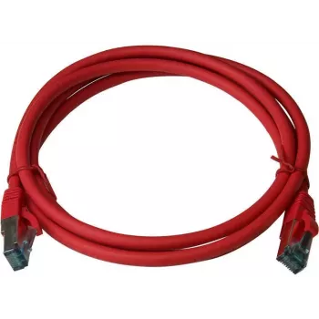 IT-BUDGET Full Copper Premium Patchkabel - Cat.6A - 500 MHz - Χωρίς αλογόνα - PoE+ - AWG 26/7 - κόκκινο - 0,15 m