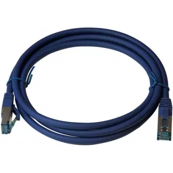 IT-BUDGET Full Copper Premium Patchkabel - Cat.6A - 500 MHz - χωρίς αλογόνα - PoE+ - AWG 26/7 - μπλε - 7,50 m