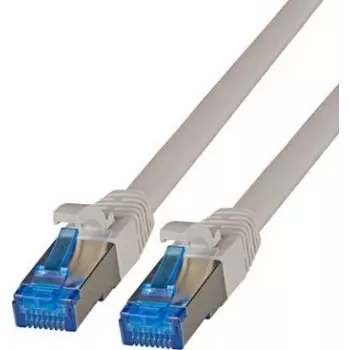 IT-BUDGET Full Copper Premium Patchkabel - Super Flex TPE - Cat.6A - 500MHz - LSZH - PoE+ - AWG 27 - γκρι - 0,15 m