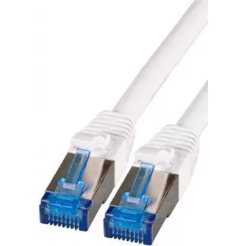 IT-BUDGET Full Copper Premium Patchkabel - Super Flex TPE - Cat.6A - 500MHz - LSZH - PoE+ - AWG 27 - λευκό - 0,15 m