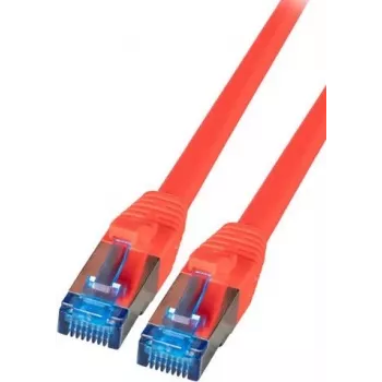 IT-BUDGET Full Copper Premium Patchkabel - Super Flex TPE - Cat.6A - 500MHz - LSZH - PoE+ - AWG 27 - κόκκινο - 0,25 m