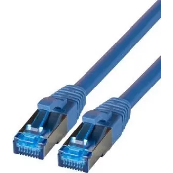 IT-BUDGET Full Copper Premium Patchkabel - Super Flex TPE - Cat.6A - 500MHz - LSZH - PoE+ - AWG 27 - μπλε - 2 m