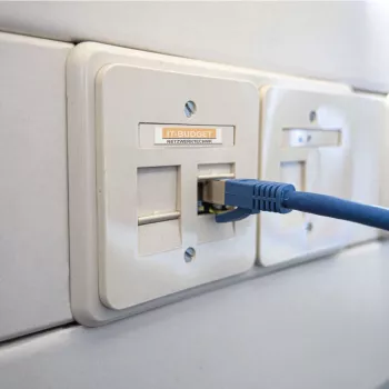 IT-BUDGET Premium Patchkabel Cat.6A με Cat.7 Rohkabel 600 MHz LSZH PoE+ 10GBit μπλε 15 m