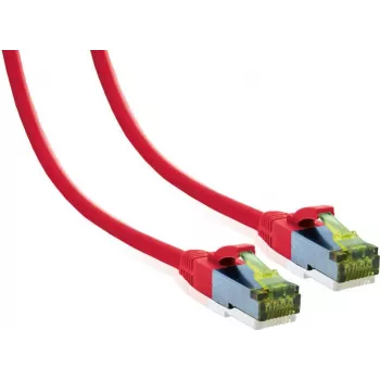 IT-BUDGET Full Copper Premium Patchkabel Cat.6A με Cat.7 Rohkabel 600 MHz χωρίς αλογόνα PoE+ 10GBit κόκκινο 10 m