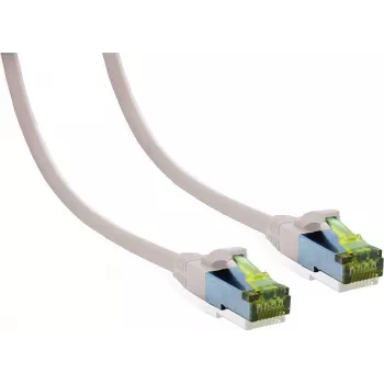 IT-BUDGET Premium Patchkabel Cat.6A με Cat.7 Rohkabel - 600 MHz - χωρίς αλογόνα - PoE+ - 10 GBit - λευκό - 7,5 m