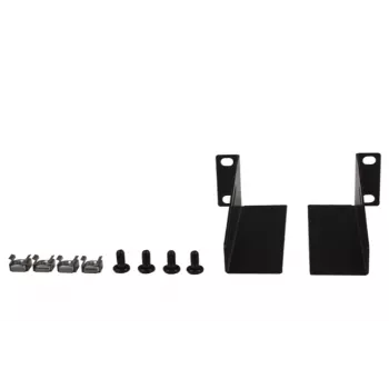 Rockstable 10 ράγες τοποθέτησης προφίλ L - σετ ραφιών rack - μαύρο - χάλυβας SPCC - 1U - οβάλ - 25,4 cm (10 ίντσες) (RS10-33L)
