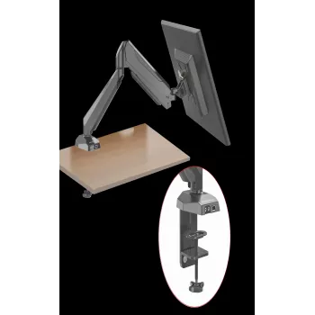 Rockstable RS-MM010B επαγγελματική βάση για ένα monitor - σφιγκτήρας γραφείου/διέλευση - 8 kg - 15-32 ίντσες - VESA 75x75/100x100 mm - μαύρο