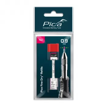 PICA-MARKER Pica Fine-Dry Ανταλλακτικά Κόκκινα - 10 μύτες, 2,8 mm, 125 mm, Συσκευασία blister