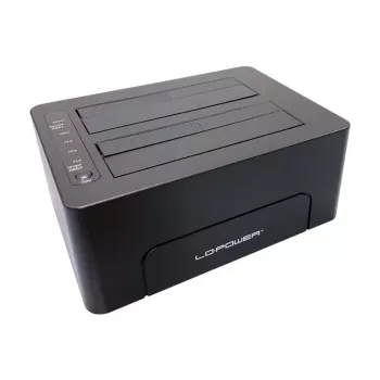 LC-Power LC-DOCK-C-V2 USB-C Docking Station με HDMI, DisplayPort, VGA, 3x USB-A, USB-C δεδομένα, USB-C PD 100W, Gigabit Ethernet, SD/microSD αναγνώστης καρτών, 3,5mm ήχος, γκρι