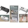 Fellowes Power Desk 2 Πολύπριζο γραφείου, Τύπος E, 2 υποδοχές, 2 USB, Μαύρο