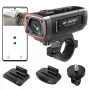 AKEEYO AKY-710S 4K Μοτοσυκλετιστική Dashcam Dual-Channel με GPS, Wi-Fi, IP67 αδιάβροχη - μαύρο