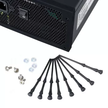 Akasa AK-MX002 αντι-δονητικές βάσεις ανεμιστήρα - μαύρο - καουτσούκ - σιλικόνη - συσκευασία 4 τεμ.