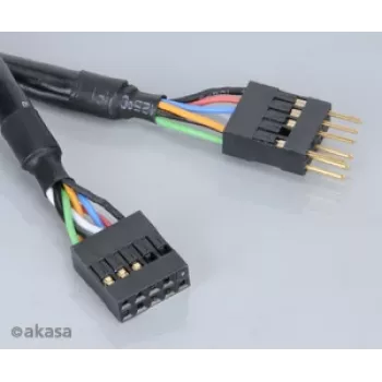 Akasa EX1394I-40 IEEE 1394 FireWire καλώδιο επέκτασης 40 cm (0,4 m) 6-Pin αρσενικό σε θηλυκό μαύρο