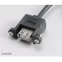 Akasa AK-CBUB06-60BK Καλώδιο εσωτερικού σε εξωτερικό USB 2.0, 60 cm, Μαύρο