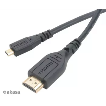 Akasa 1,5m High Speed HDMI with Ethernet καλώδιο - HDMI Type-A σε Micro HDMI - 4K - μαύρο