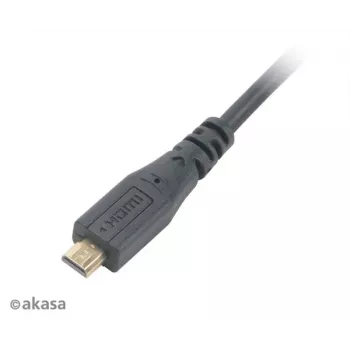 Akasa 1,5m High Speed HDMI with Ethernet καλώδιο - HDMI Type-A σε Micro HDMI - 4K - μαύρο