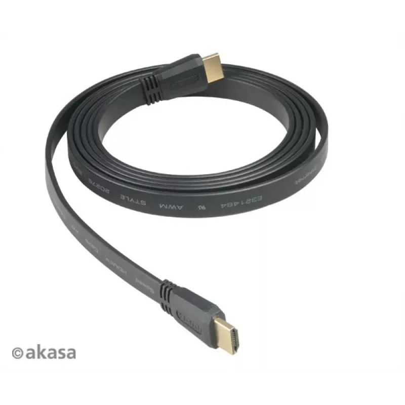 Akasa HDMI 2m High Speed HDMI Cable with Ethernet 10,2 Gbit/s 4K 3D μαύρο