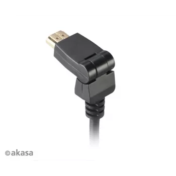 Akasa Καλώδιο HDMI 2m - High Speed με Ethernet, 4K @ 30Hz, επιχρυσωμένο, Μαύρο