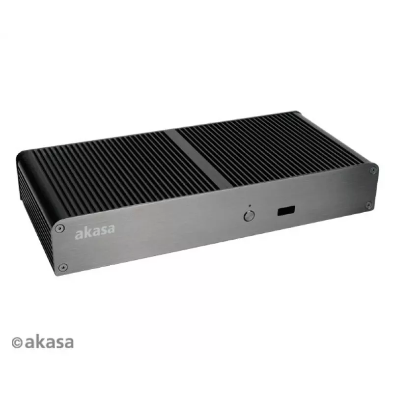 Akasa Tesla T Κουτί NUC χωρίς ανεμιστήρα - Μαύρο - UCFF - USB