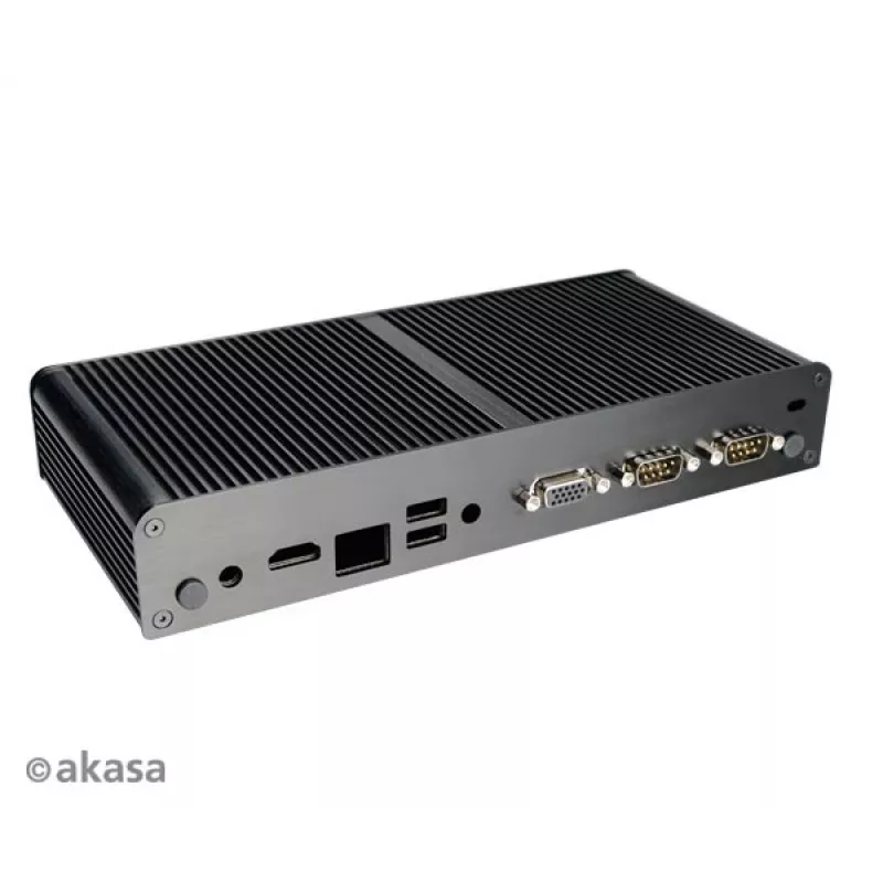 Akasa Tesla T Κουτί NUC χωρίς ανεμιστήρα - Μαύρο - UCFF - USB