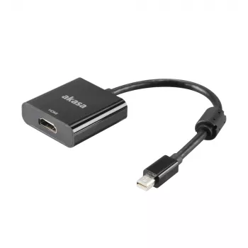 Akasa Προσαρμογέας βίντεο Mini DisplayPort αρσενικό σε HDMI θηλυκό - 4K@30Hz, Μαύρο