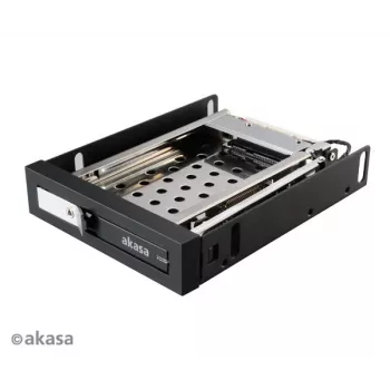 Akasa AK-IEN-08 Αντάπτορας θήκης δίσκου 2,5 ιντσών σε 3,5 ιντσών - SATA III 6 Gbit/s - Πλαστικό/Ανοξείδωτο ατσάλι - Μαύρο