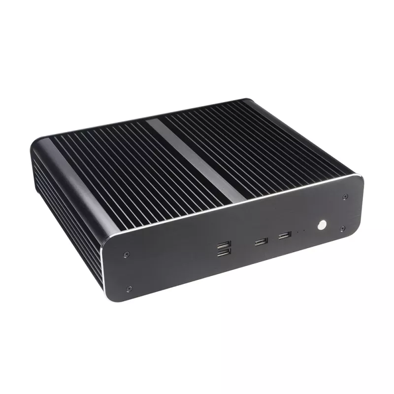 Akasa Euler TX Κουτί Thin Mini-ITX χωρίς ανεμιστήρα - Αλουμίνιο - Μαύρο