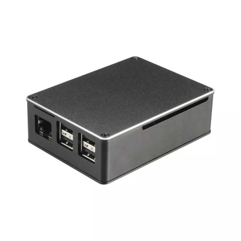 Akasa A-RA02-M1B Κουτί Raspberry Pi - Αλουμίνιο - Παθητική ψύξη χωρίς ανεμιστήρα - Μαύρο