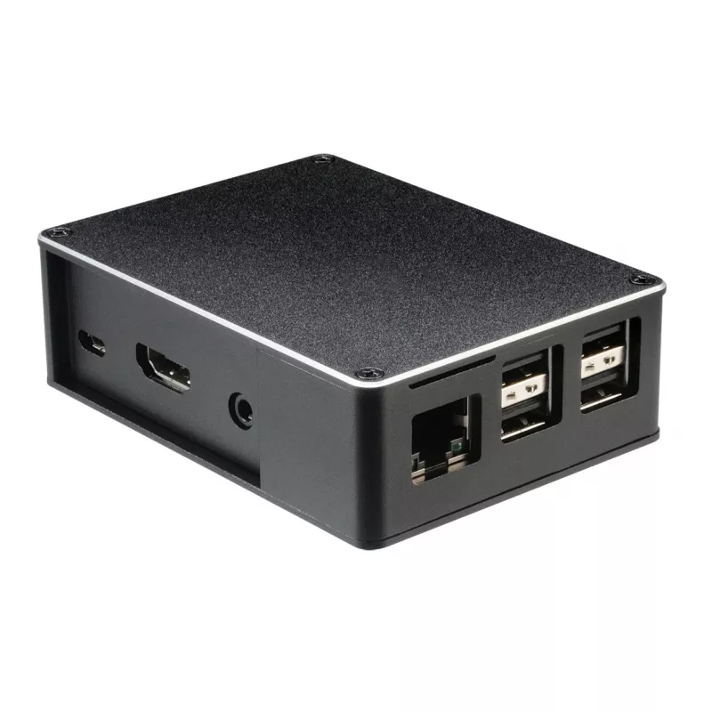 Akasa A-RA02-M1B Κουτί Raspberry Pi - Αλουμίνιο - Παθητική ψύξη χωρίς ανεμιστήρα - Μαύρο