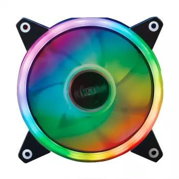 Akasa Vegas R7 Ανεμιστήρας 120mm RGB LED, 500-1500 U/min, 41,9 CFM, 23,8 dB(A), PWM, 4-Pin RGB, ASUS Aura Sync, MSI Mystic Light Sync, Gigabyte Fusion