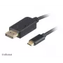 Akasa AK-CBCA11-18BK Καλώδιο USB-C σε DisplayPort 1,8 m - 4K@60Hz - Μαύρο