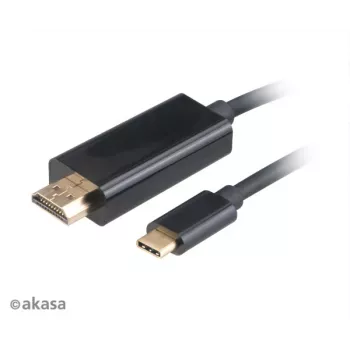 Akasa AK-CBCA12-18BK Καλώδιο αντάπτορα USB-C σε HDMI 1,8m Μαύρο