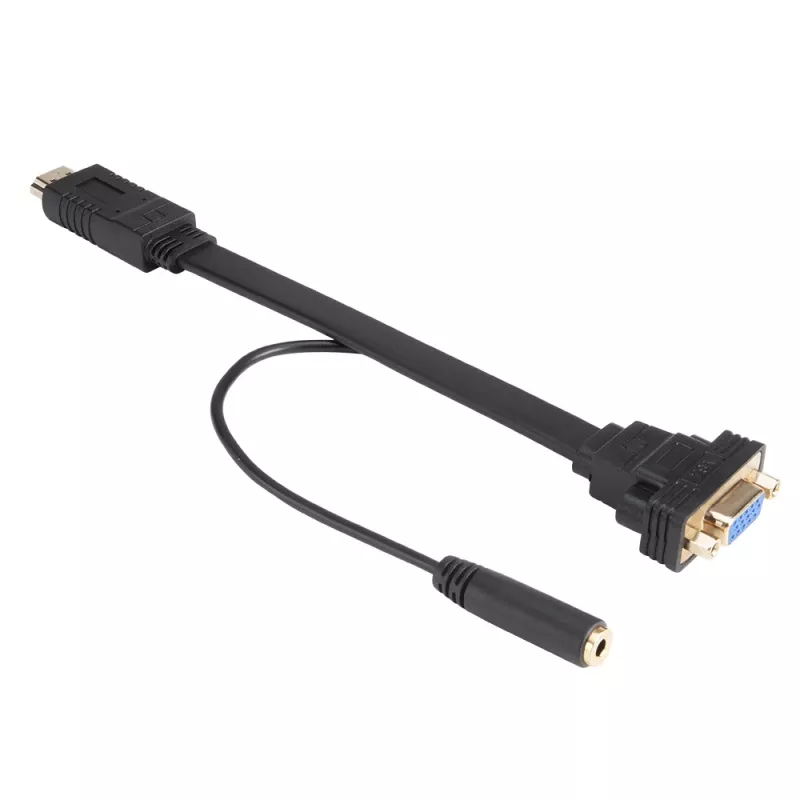 Akasa AK-CBHD18-20BK Καλώδιο αντάπτορα HDMI σε VGA 0,2 m Μαύρο