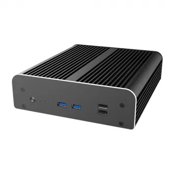 Akasa A-NUC50-M1B Κουτί NUC χωρίς ανεμιστήρα - Αλουμίνιο - Μαύρο - UCFF - Θήκη δίσκου 2,5 ιντσών