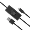 Akasa AK-CBUB58-15BK Καλώδιο USB 2.0 - USB-A σε Micro-USB-B - 1,5 m - Μαύρο
