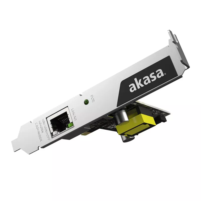 Akasa Κάρτα δικτύου 2.5G PCIe με PoE έως 25,5 W