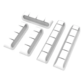 Akasa Cable Cord Holder 3x3-port + 2x5-port λευκό