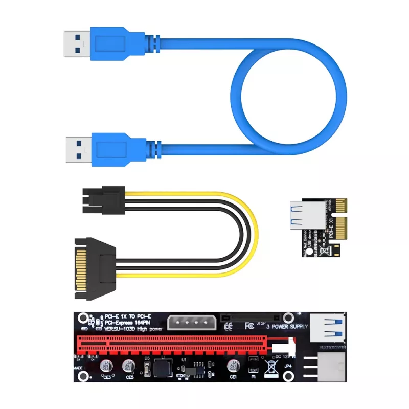 Akasa 6 Σετ PCIe Riser Adapter Card for GPU Mining X16 to X1