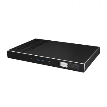 Akasa Galileo TU Plus Intel LGA1700 1U Θήκη Thin Mini-ITX χωρίς ανεμιστήρα - Μαύρο