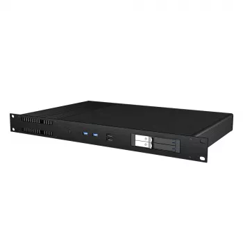 Akasa Galileo TU1 Plus Intel LGA1700 1U Θήκη Thin Mini-ITX χωρίς ανεμιστήρα - Μαύρο