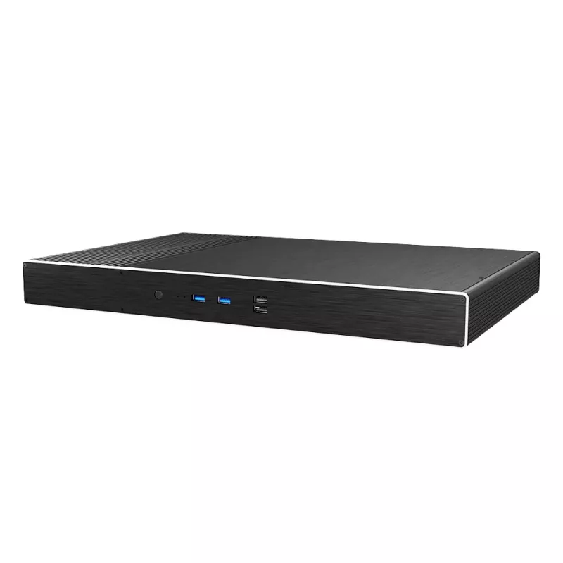 Akasa Galileo TU2 Plus Intel LGA1700 1U Θήκη Thin Mini-ITX χωρίς ανεμιστήρα - Μαύρο