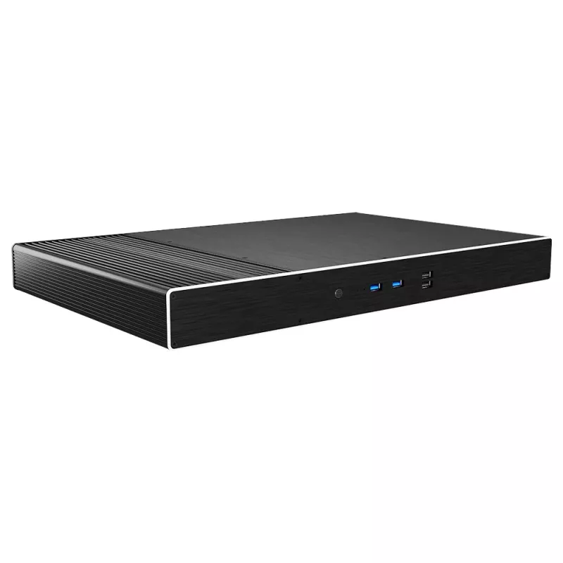 Akasa Galileo TU2 Plus Intel LGA1700 1U Θήκη Thin Mini-ITX χωρίς ανεμιστήρα - Μαύρο