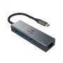 Akasa USB Type-C 4-In-1 Hub με Ethernet 1 x RJ45 3 USB-A USB 3.2 Gen 1
