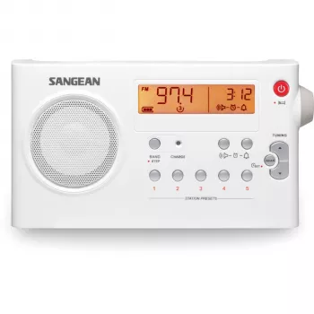 Sangean PR-D7 Λευκό Φορητό AM/FM Στερεοφωνικό Ραδιόφωνο με ξυπνητήρι