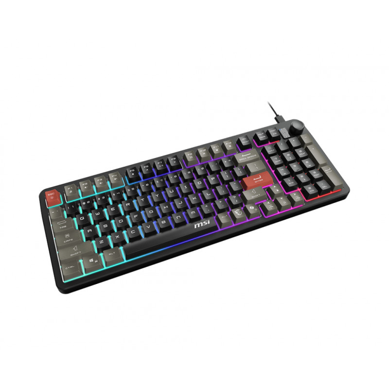 MSI Forge GK110 RGB Πληκτρολόγιο Gaming FR-Layout Μαύρο
