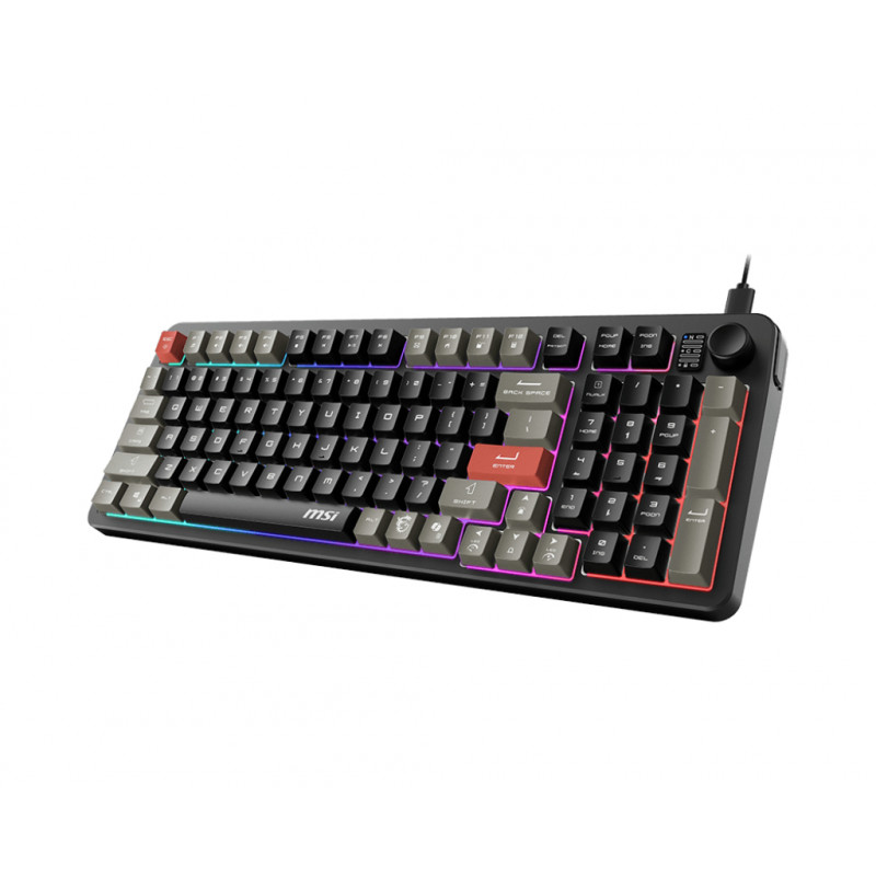 MSI Forge GK110 RGB Πληκτρολόγιο Gaming FR-Layout Μαύρο
