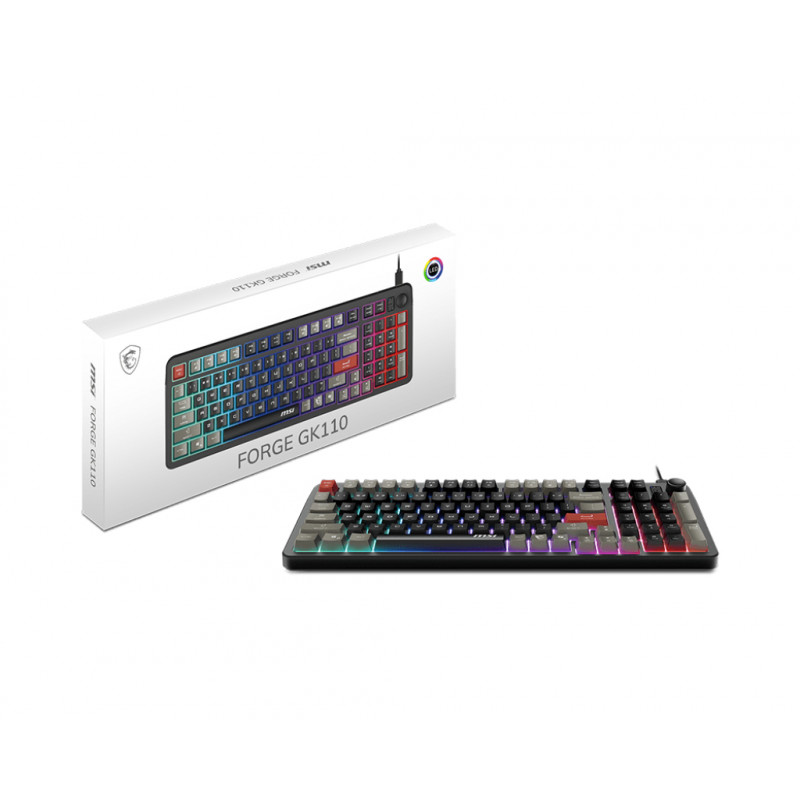 MSI Forge GK110 RGB Πληκτρολόγιο Gaming FR-Layout Μαύρο