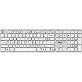 MSI FORGE K210 W Combo White FR - Ενσύρματο σετ πληκτρολογίου και ποντικιού USB, γαλλικό layout AZERTY, οπίσθιος φωτισμός Rainbow RGB, οπτικό ποντίκι με 6400 DPI