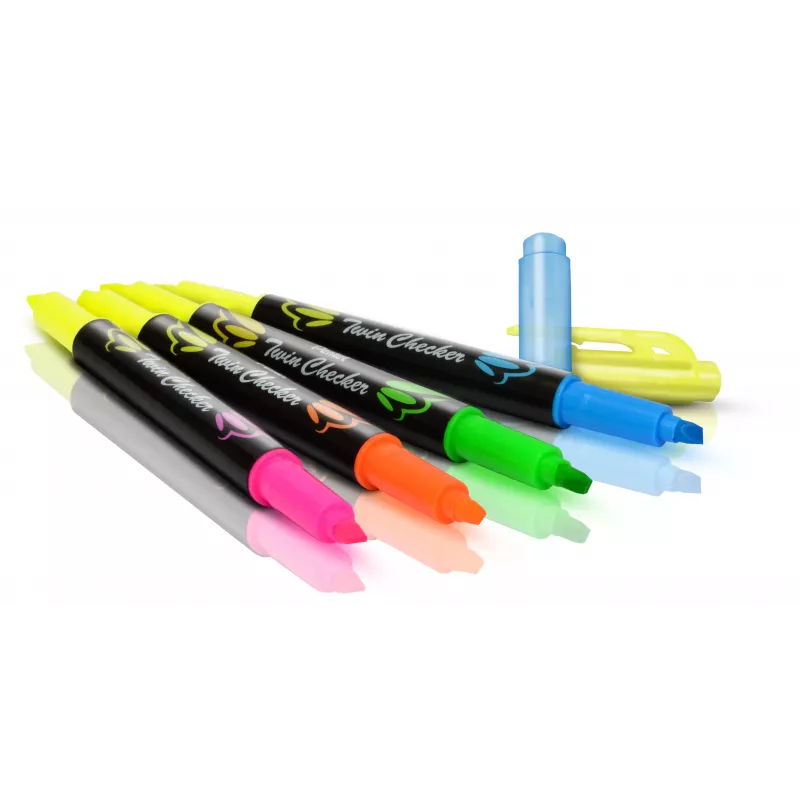 Pentel Twin Checker SLW8-GS Highlighter Set, μικτά χρώματα, 8 τεμ.